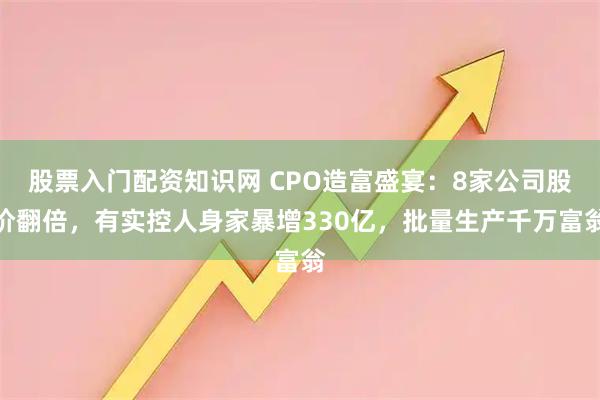 股票入门配资知识网 CPO造富盛宴：8家公司股价翻倍，有实控人身家暴增330亿，批量生产千万富翁