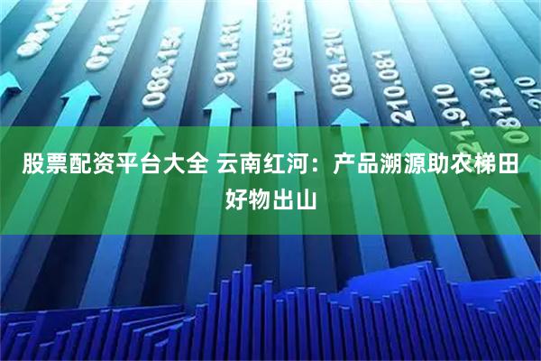 股票配资平台大全 云南红河：产品溯源助农梯田好物出山
